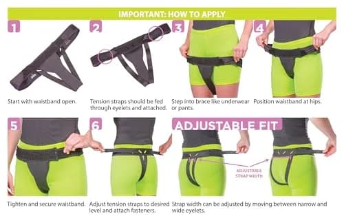 BraceAbility Pelvic Pro Support Belt - Patented, Original Uterus & Bladder Support, Discreet, Adjustable, 67-inch Waist | Postpartum & Pelvic Support thumbnail 7