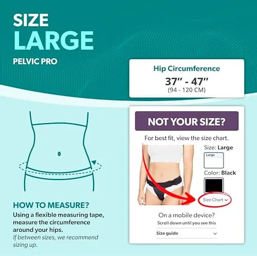 BraceAbility Pelvic Pro Support Belt - Patented, Original Uterus & Bladder Support, Discreet, Adjustable, 67-inch Waist | Postpartum & Pelvic Support thumbnail 2