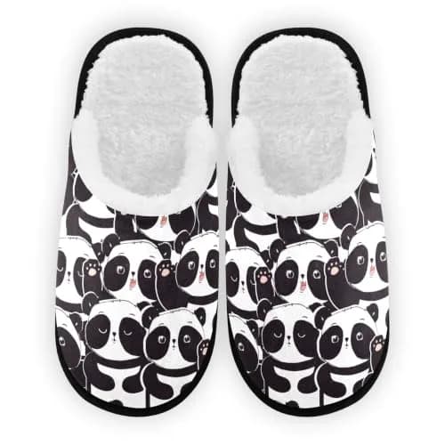 Umidedor Panda Slippers for Women Girls | Soft Memory Foam Indoor House Shoes (US5-8, US9-12) thumbnail 1