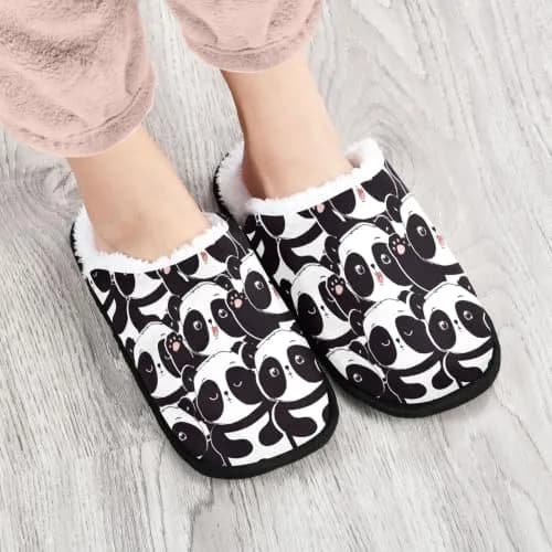 Umidedor Panda Slippers for Women Girls | Soft Memory Foam Indoor House Shoes (US5-8, US9-12) thumbnail 2