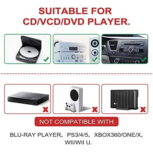 Nicer CD/VCD/DVD Player Cleaner Kit with Double Brush System, 10ml (0.34 Fl Oz) | Restores Playback Quality thumbnail 5