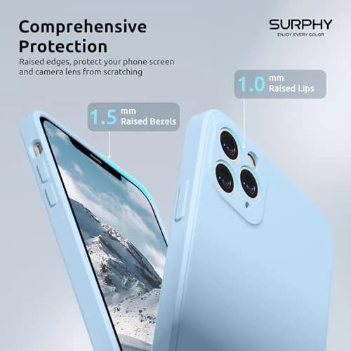 SURPHY Liquid Silicone Case for iPhone 11 Pro 5.8 inches | Camera & Flat Edge Protection thumbnail 4