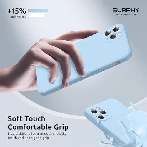 SURPHY Liquid Silicone Case for iPhone 11 Pro 5.8 inches | Camera & Flat Edge Protection thumbnail 5