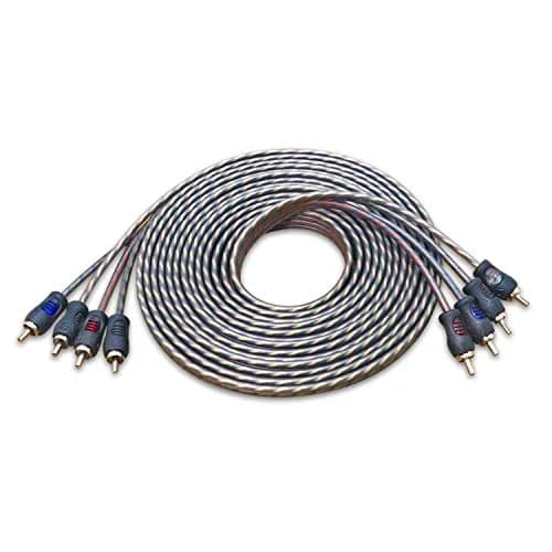 RECOIL RCI412 12ft (3.66m) 4-Channel RCA Audio Cable | Twisted Pair Noise Reduction thumbnail 1