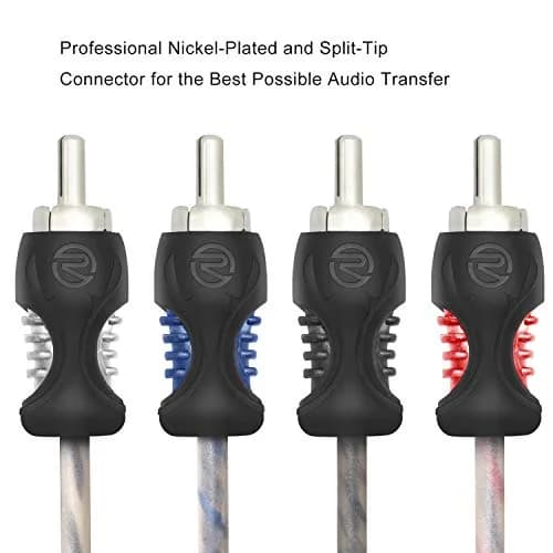 RECOIL RCI412 12ft (3.66m) 4-Channel RCA Audio Cable | Twisted Pair Noise Reduction thumbnail 2