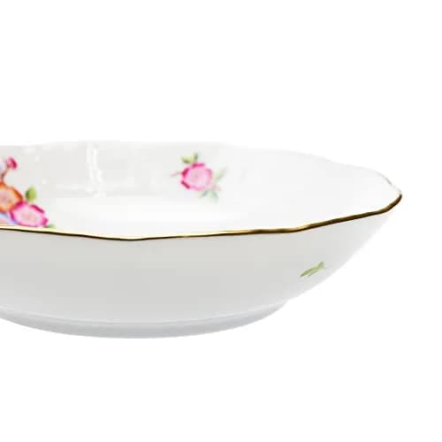 Herend Chinese Flower Fruit Bowl 13.5cm | Hand-Painted Porcelain Unique Art thumbnail 3