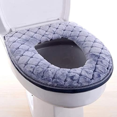 WDSHCR Toilet Seat Cushion Gray | Waterproof, Washable, Zippered Comfort (14x17 inches) thumbnail 1