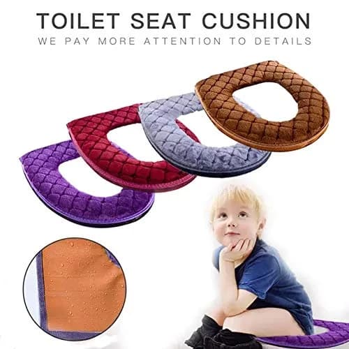 WDSHCR Toilet Seat Cushion Gray | Waterproof, Washable, Zippered Comfort (14x17 inches) thumbnail 2