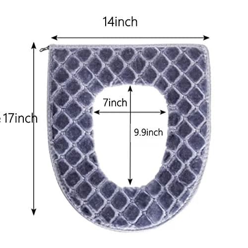 WDSHCR Toilet Seat Cover for Bathroom | Soft Thicker Warmer Washable Cushion with Zipper (Red) thumbnail 6