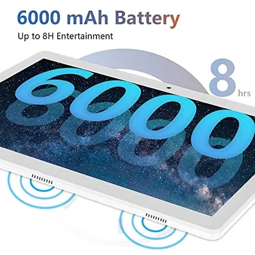 FEONAL 10.1 inch Android Tablet 2024 Octa-Core 64GB Silver | Full HD IPS Display, 8H Battery, Dual Cameras thumbnail 6