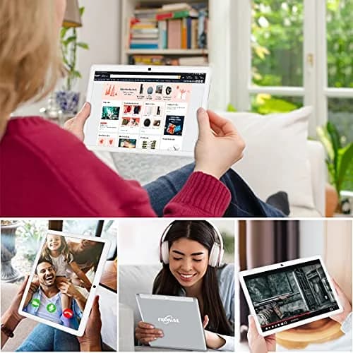 FEONAL 10.1 inch Android Tablet 2024 Octa-Core 64GB Silver | Full HD IPS Display, 8H Battery, Dual Cameras thumbnail 8