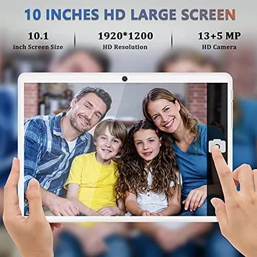 FEONAL 10.1 inch Android Tablet 2024 Octa-Core 64GB Silver | Full HD IPS Display, 8H Battery, Dual Cameras thumbnail 2