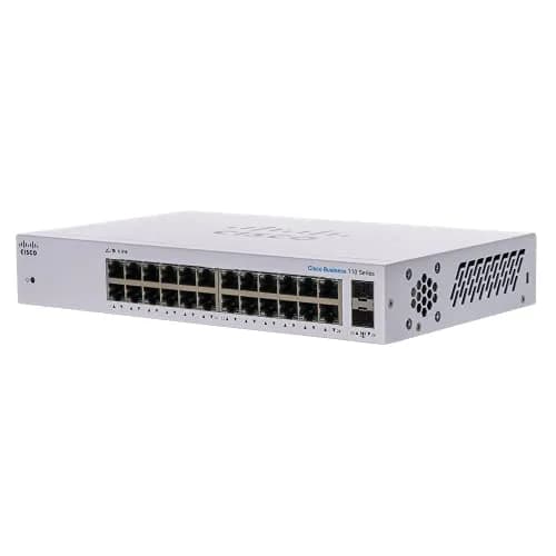 Cisco CBS110-24T-JP Network Switch 24 Ports | Fanless, Plug & Play, Lifetime Warranty (70-120c) thumbnail 1