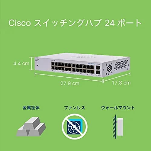 Cisco CBS110-24T-JP Network Switch 24 Ports | Fanless, Plug & Play, Lifetime Warranty (70-120c) thumbnail 3