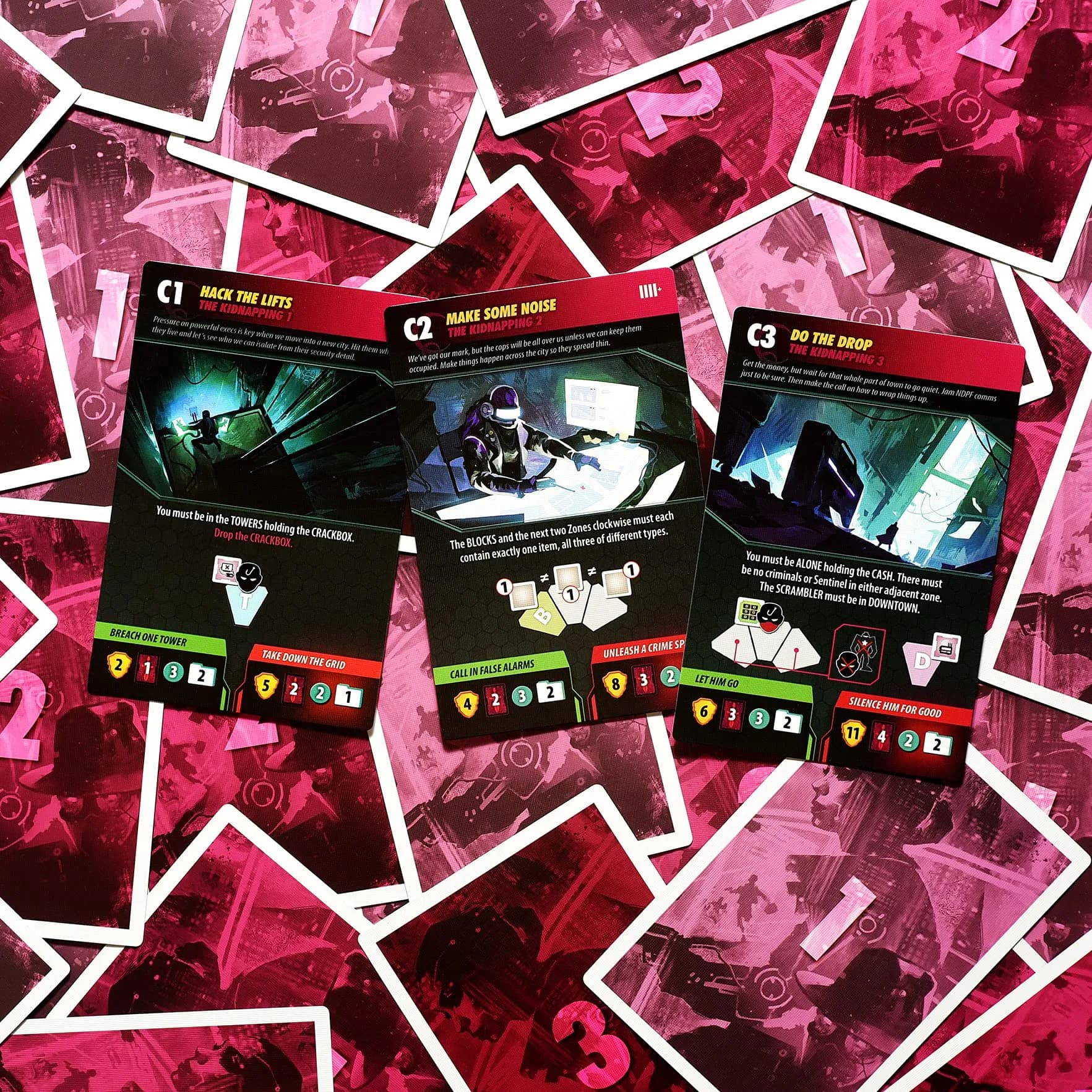 Burnt Island Games In Too Deep Strategy Board Game 29.7cm x 29.7cm x 0.3cm | Cyberpunk Secret Agents - view 5
