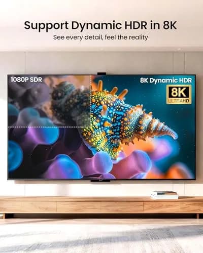 Silkland 8K HDMI 2.1 Cable 1m (3.3ft) | 48Gbps, 4K@120Hz, ARC/eARC for Soundbar thumbnail 4