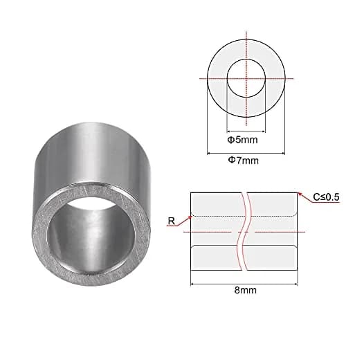 uxcell Sleeve Bearings 5mmx7mmx8mm Chrome Steel | High Load, Corrosion-Resistant, 2pcs thumbnail 2