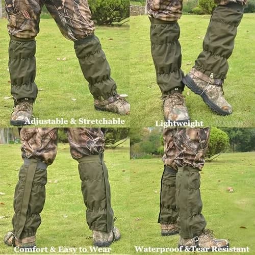 JJZS Snake Gaiters for Men Women Waterproof Adjustable 16.5 inch | Snake Bite & Snow Protection thumbnail 8