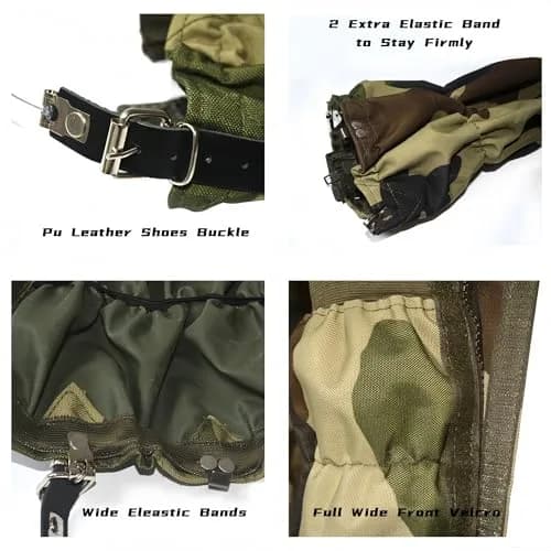JJZS Snake Gaiters for Men Women Waterproof Adjustable 16.5 inch | Snake Bite & Snow Protection thumbnail 3