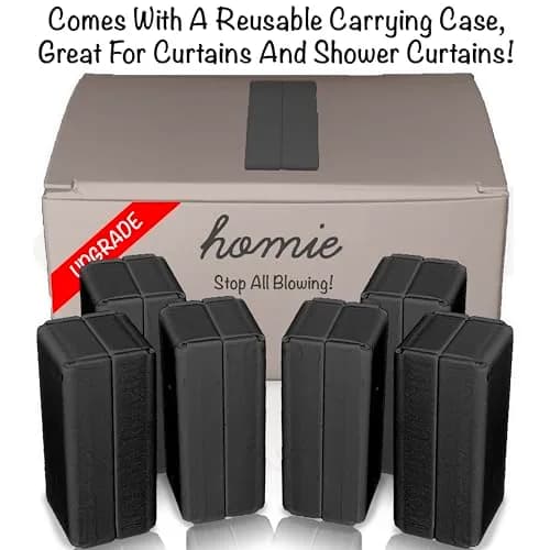 Homie Magnetic Curtain Weights 12 Pack Black | Waterproof Magnets for Shower Liner Outdoor Curtains thumbnail 4