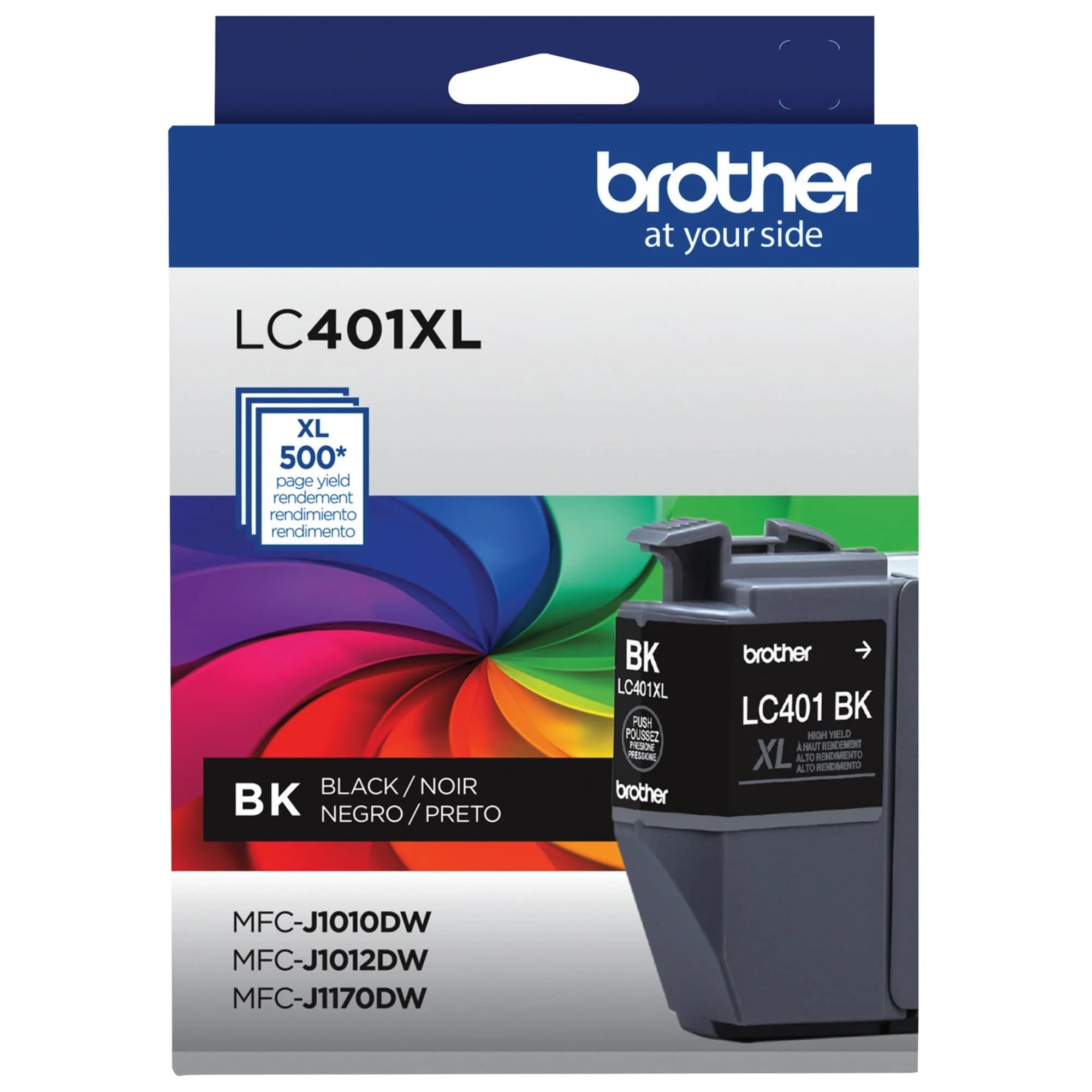 Brother Genuine LC401XLBK High Yield Black Ink Cartridge | For MFC-J1010DW, MFC-J1012DW, MFC-J1170DW - view 2