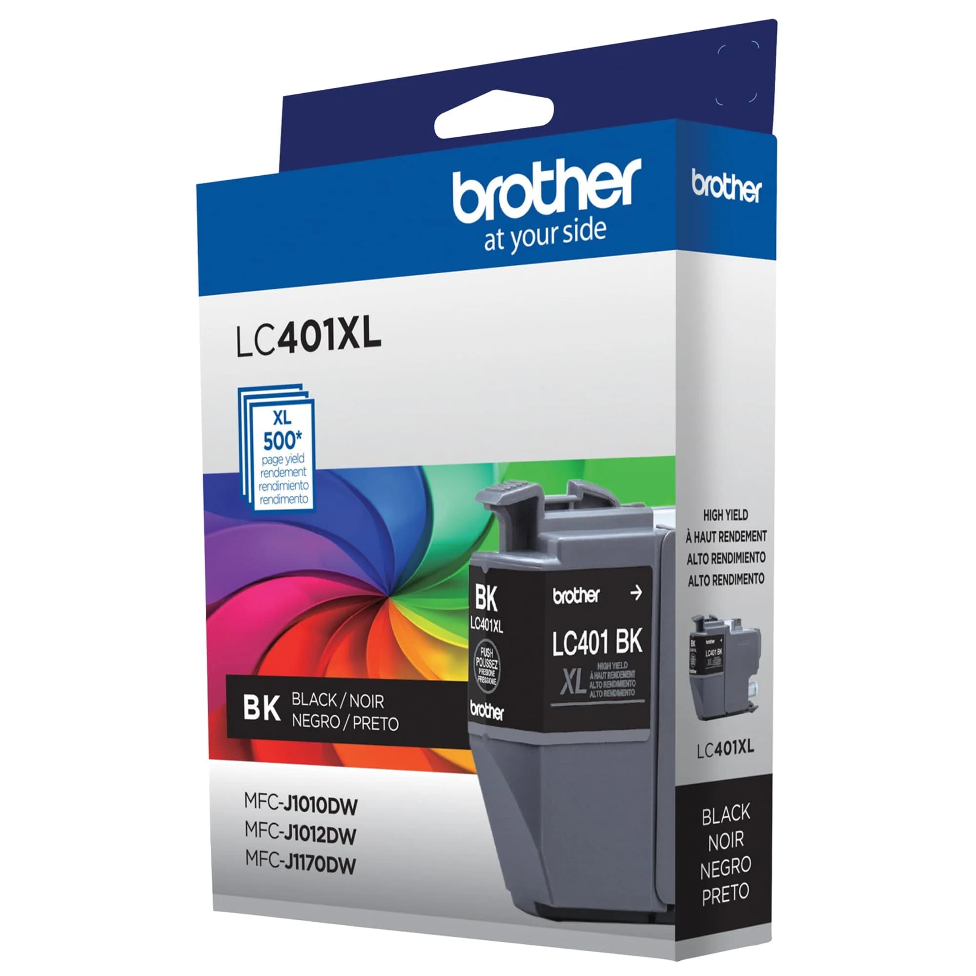 Brother Genuine LC401XLBK High Yield Black Ink Cartridge | For MFC-J1010DW, MFC-J1012DW, MFC-J1170DW - view 3
