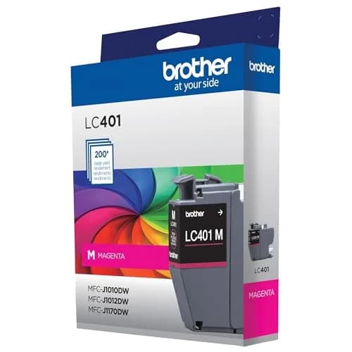 Brother Genuine LC401M Standard Yield Magenta Ink Cartridge | Up to 200 Pages, Water-Based Ink thumbnail 6