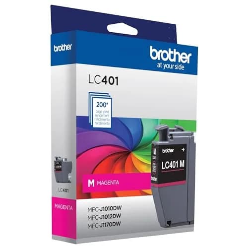 Brother Genuine LC401M Standard Yield Magenta Ink Cartridge | Up to 200 Pages, Water-Based Ink thumbnail 7