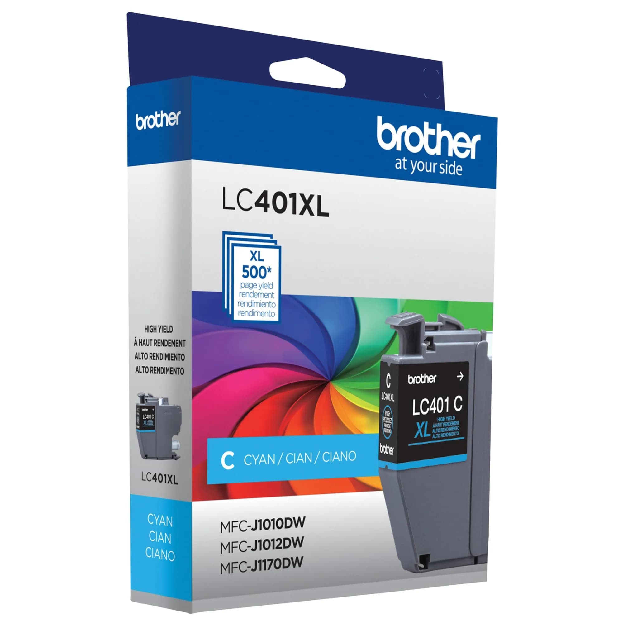 Brother Genuine High Yield Cyan Ink Cartridge LC401XLC | 500 Pages thumbnail 3