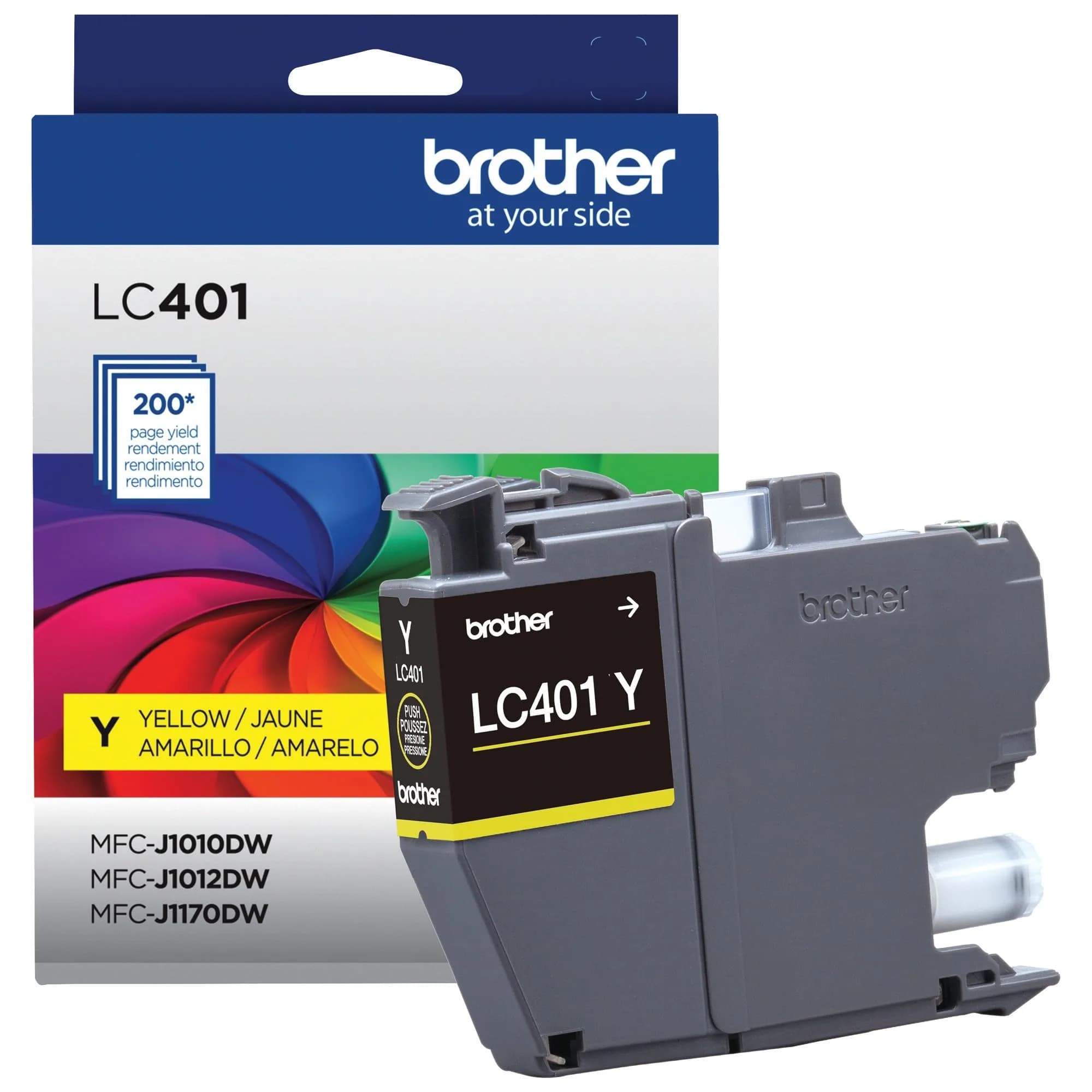 Brother Genuine LC401Y Standard-Yield Yellow Ink Cartridge | Vivid Colors (80c) - view 2