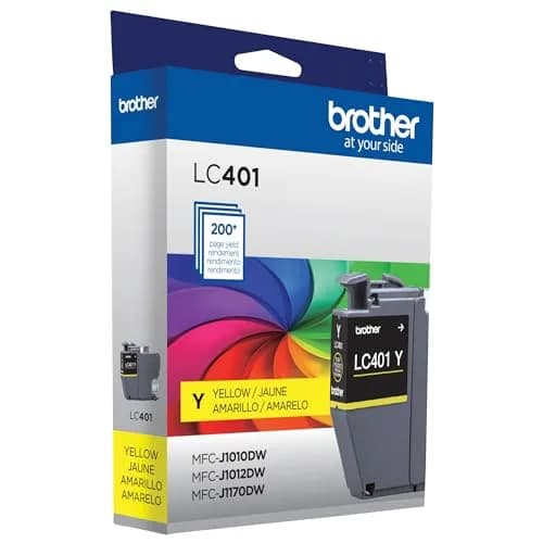 Brother Genuine LC401Y Standard Yield Yellow Ink Cartridge | 200 Pages Yield thumbnail 7