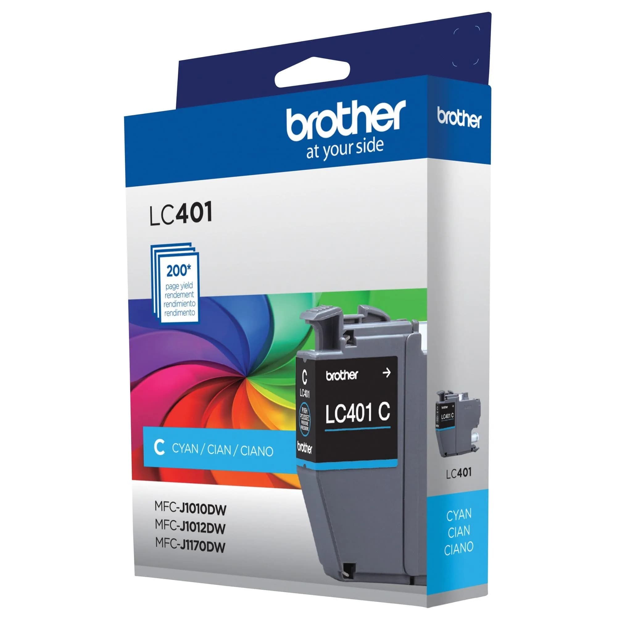Brother Genuine LC401C Standard Yield Cyan Ink Cartridge (Pack of 1) | Brother Inkjet Ink Cartridges for Students - view 6