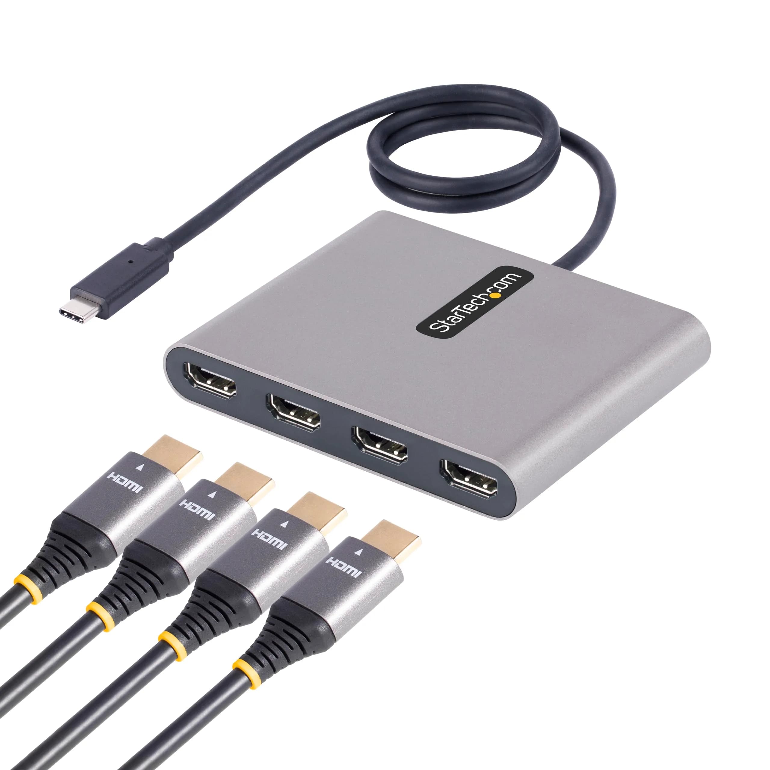 StarTech.com USB-C to 4-HDMI Adapter 50cm | 4x 1080p 60Hz, Windows Only, USB Powered - main product image