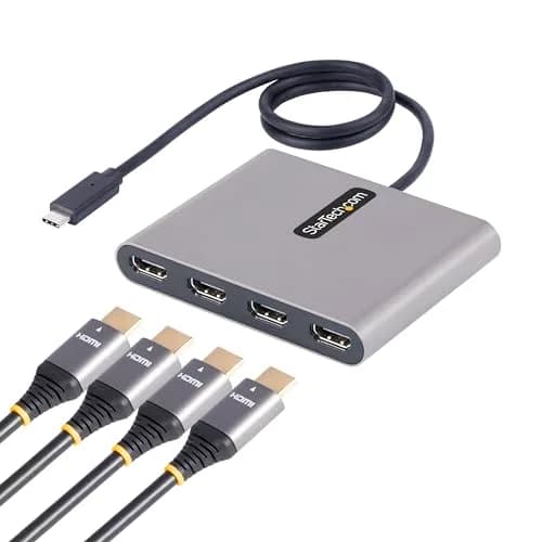 StarTech.com USB-C to 4-HDMI Adapter 50cm | 4x 1080p 60Hz, Windows Only, USB Powered thumbnail 1