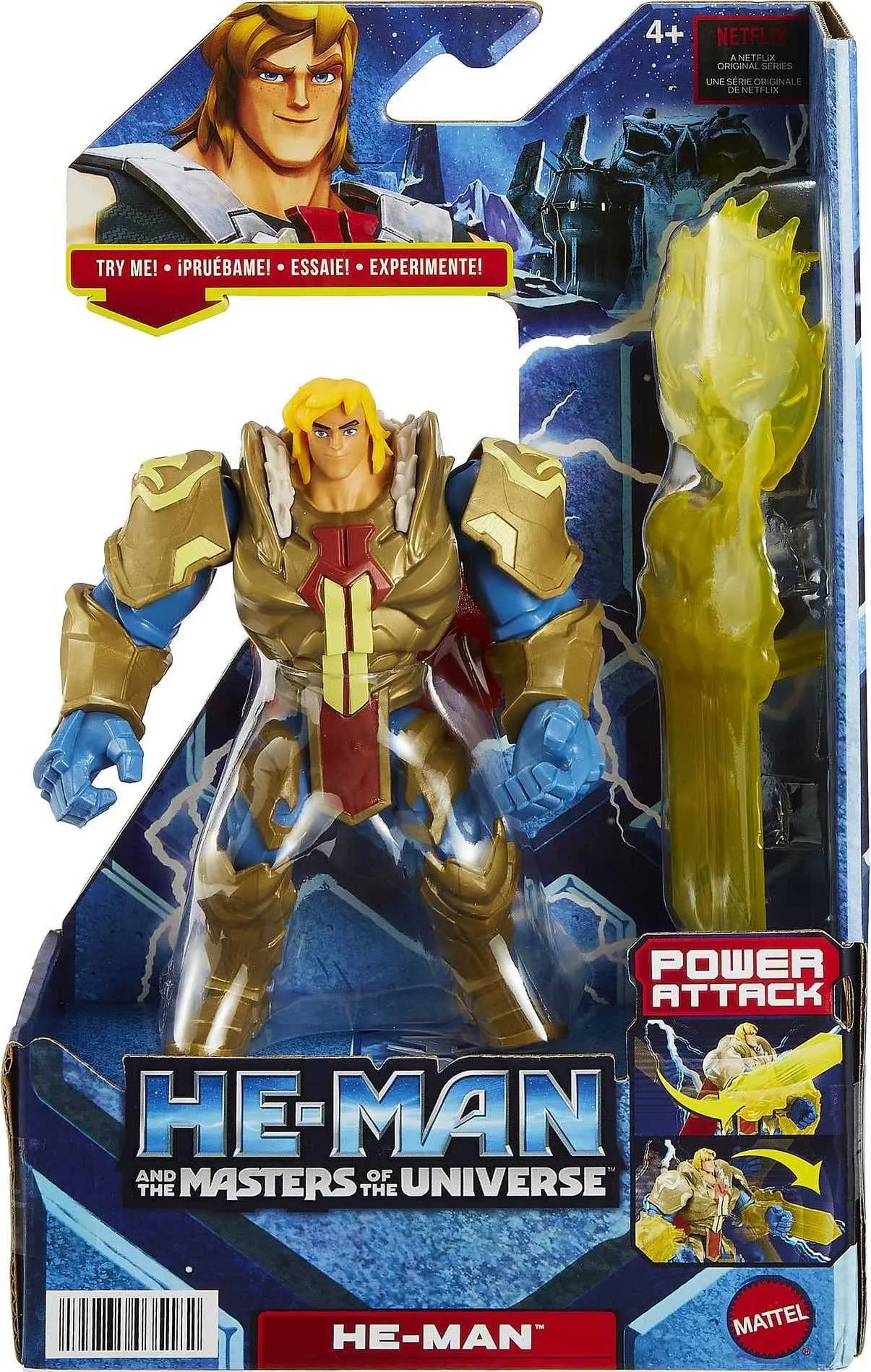Masters of the Universe He-Man Action Figure in Grayskull Armor with Power Attack Move & 2 Accessories | 13.9 cm (5.5 in) Tall - view 6