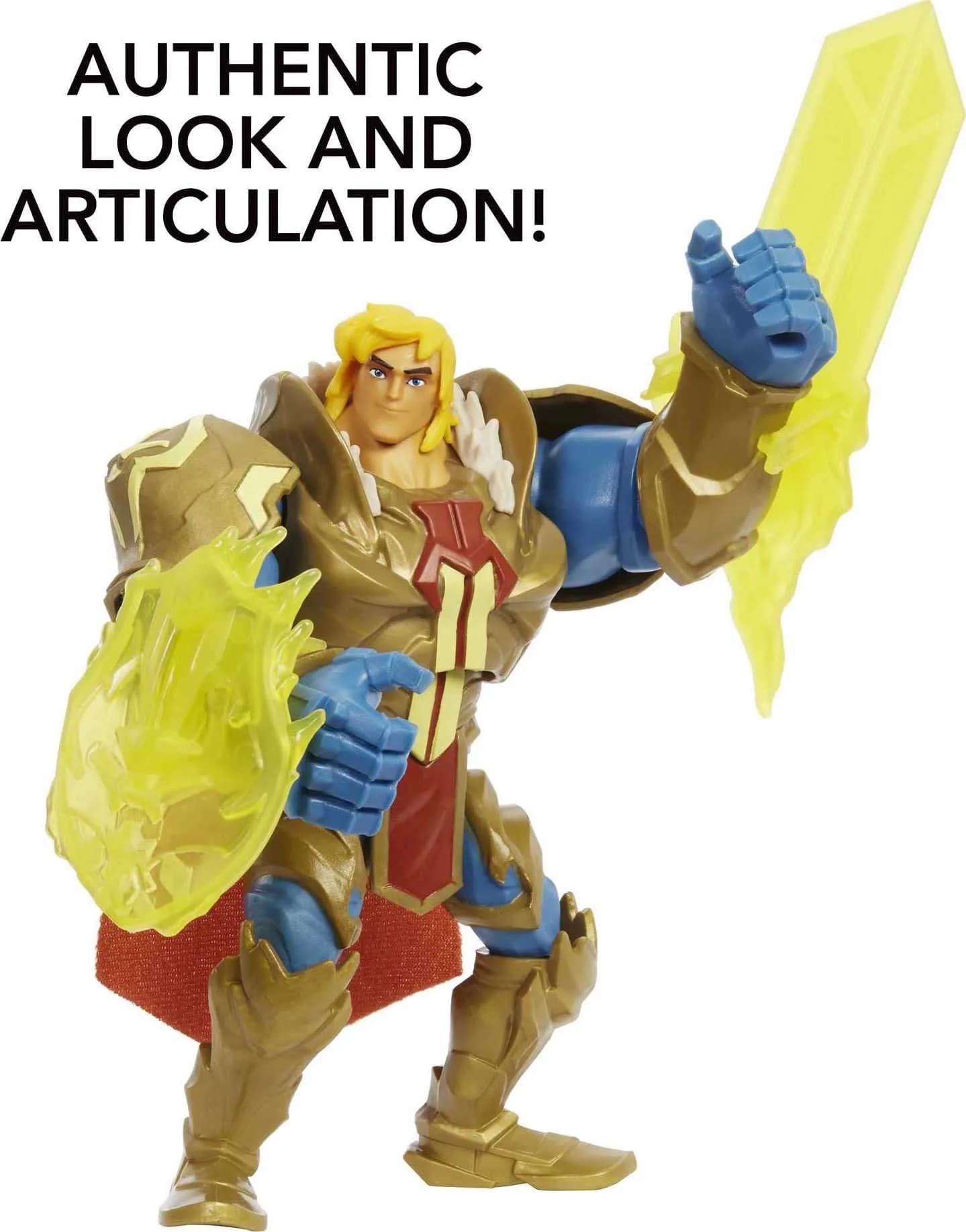 Masters of the Universe He-Man Action Figure in Grayskull Armor with Power Attack Move & 2 Accessories | 13.9 cm (5.5 in) Tall - view 2