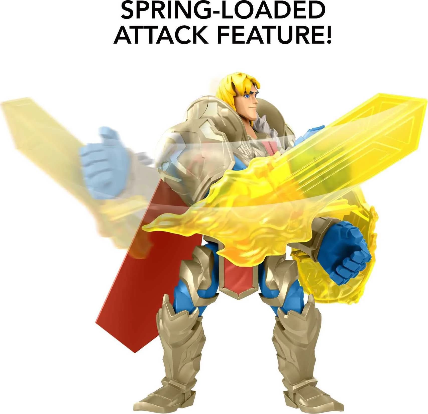 Masters of the Universe He-Man Action Figure in Grayskull Armor with Power Attack Move & 2 Accessories | 13.9 cm (5.5 in) Tall - view 4