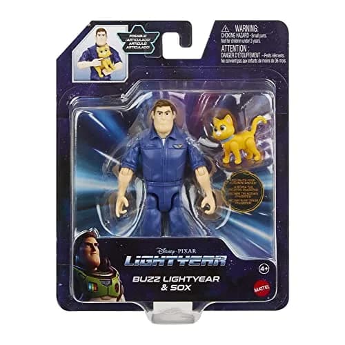 Mattel Disney Pixar Lightyear Buzz Lightyear Action Figure with Sox 5-in Scale | 12 Articulation Points thumbnail 6