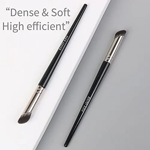 ENZO KEN Angled Concealer Brush Under Eye | Small Nose Contour Brush, Black, 8M01 thumbnail 7