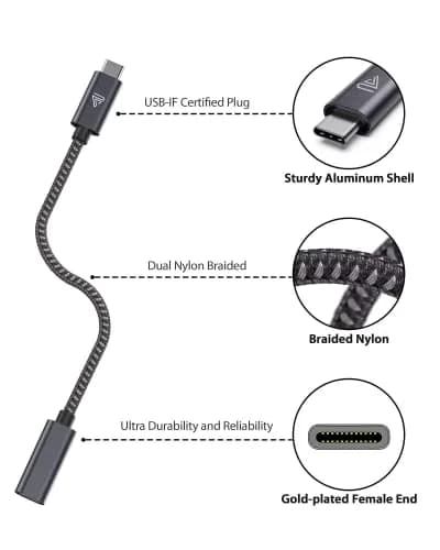 Faracent Grey USB C Extension Cable 10ft (3m) - 10Gbps USB 3.2 Type C Male to Female - view 2