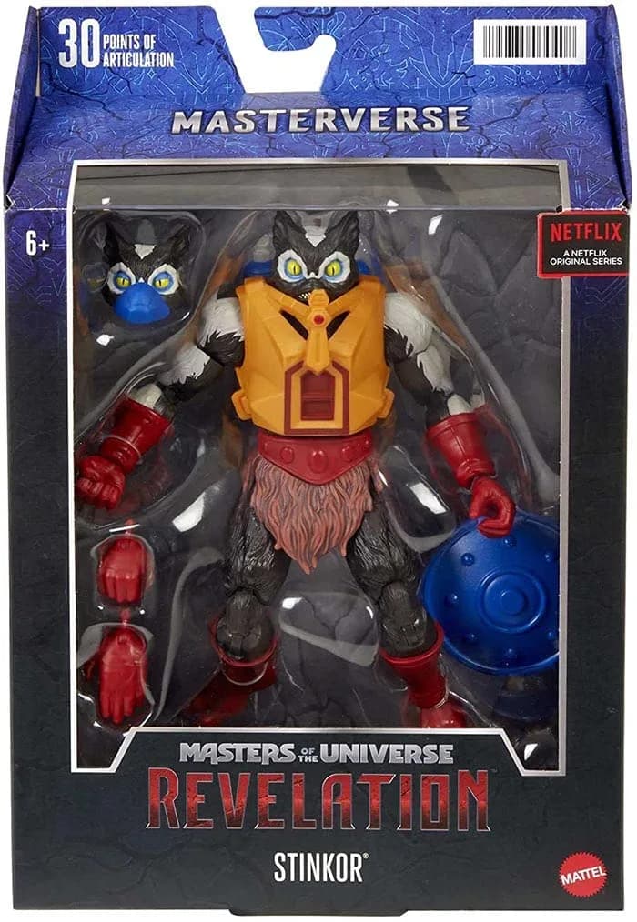 Masters of the Universe Beast Man Action Figure with Power Attack Move & 2 Accessories | Inspired by MOTU Netflix Series, 5.5-in Collectible Toy — Stinkor