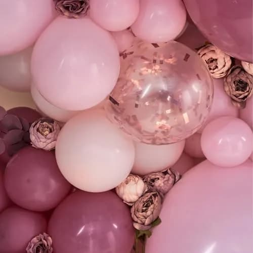 PartyWoo Rose Gold Pink Metallic Latex Balloon Arch Kit 140pcs | Assorted Colors for Party Planners thumbnail 5