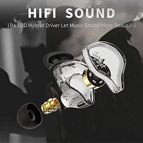YINYOO Melody Wired In-Ear Monitors 16Ω | Clear Black, 1.2m OFC Cable thumbnail 5