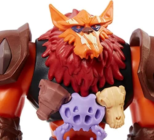 Masters of the Universe Beast Man Action Figure with Power Attack Move & 2 Accessories | Inspired by MOTU Netflix Series, 5.5-in Collectible Toy thumbnail 5