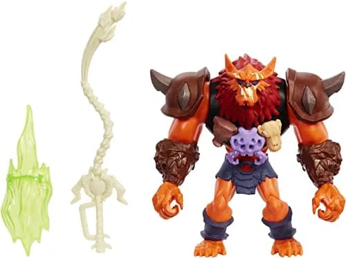 Masters of the Universe Beast Man Action Figure with Power Attack Move & 2 Accessories | Inspired by MOTU Netflix Series, 5.5-in Collectible Toy thumbnail 1