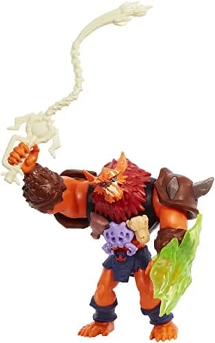 Masters of the Universe Beast Man Action Figure with Power Attack Move & 2 Accessories | Inspired by MOTU Netflix Series, 5.5-in Collectible Toy thumbnail 2