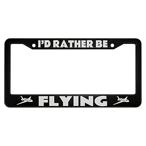 oFloral License Plate Frame Aluminum Alloy 12.4" x 6.4" | Durable White Airplanes Pattern (70-120 chars) thumbnail 1