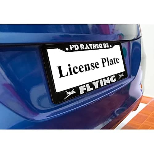 oFloral License Plate Frame Aluminum Alloy 12.4" x 6.4" | Durable White Airplanes Pattern (70-120 chars) thumbnail 6