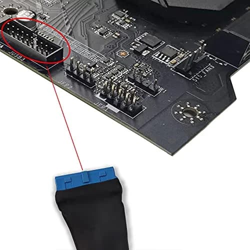 GINTOOYUN USB 3.0 19/20 Pin Header Extension Cable 15cm (5.9 inch) | 5Gbps Data Transfer for Motherboards thumbnail 5