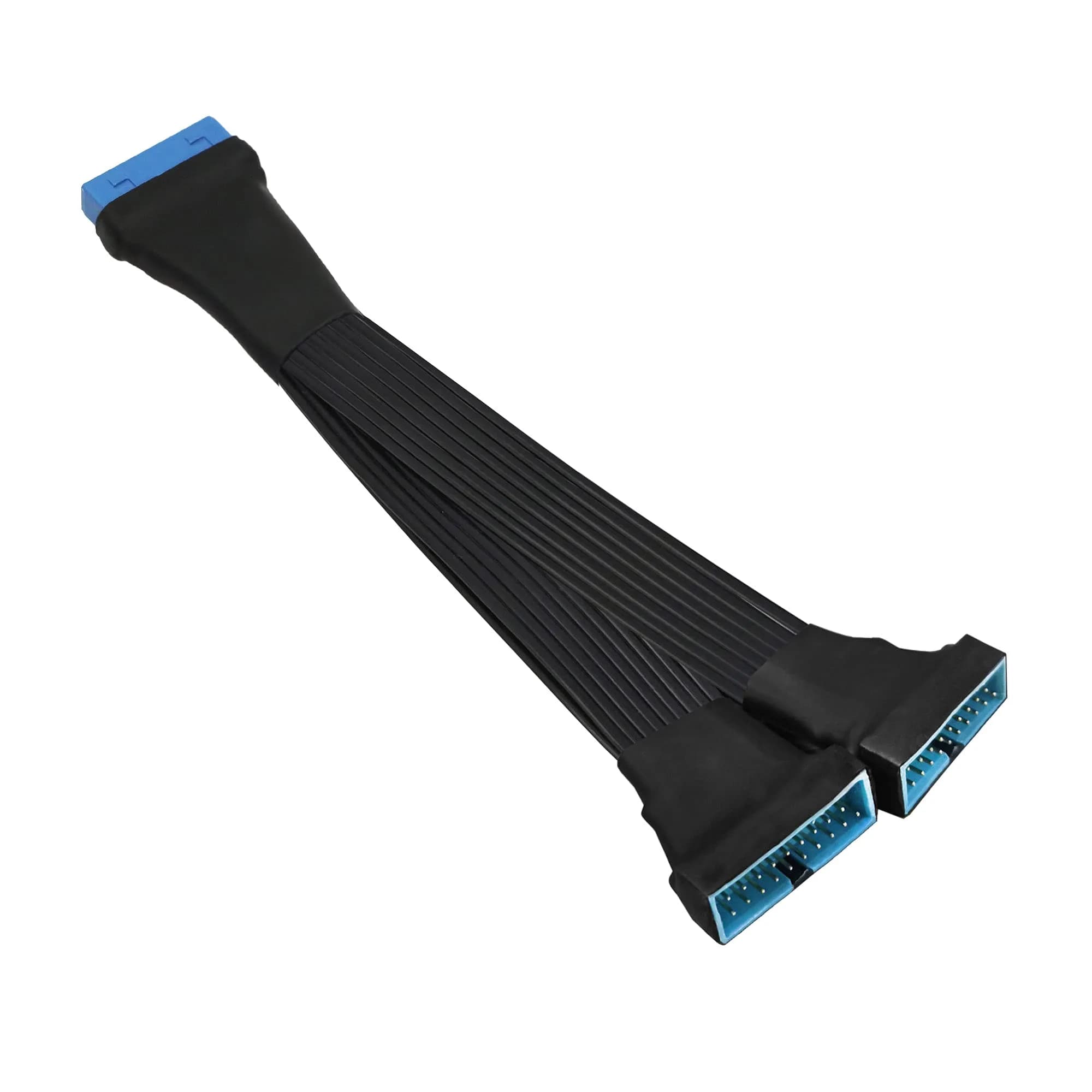 GINTOOYUN USB 3.0 19/20 Pin Header Extension Cable 15cm (5.9 inch) | 5Gbps Data Transfer for Motherboards — Black